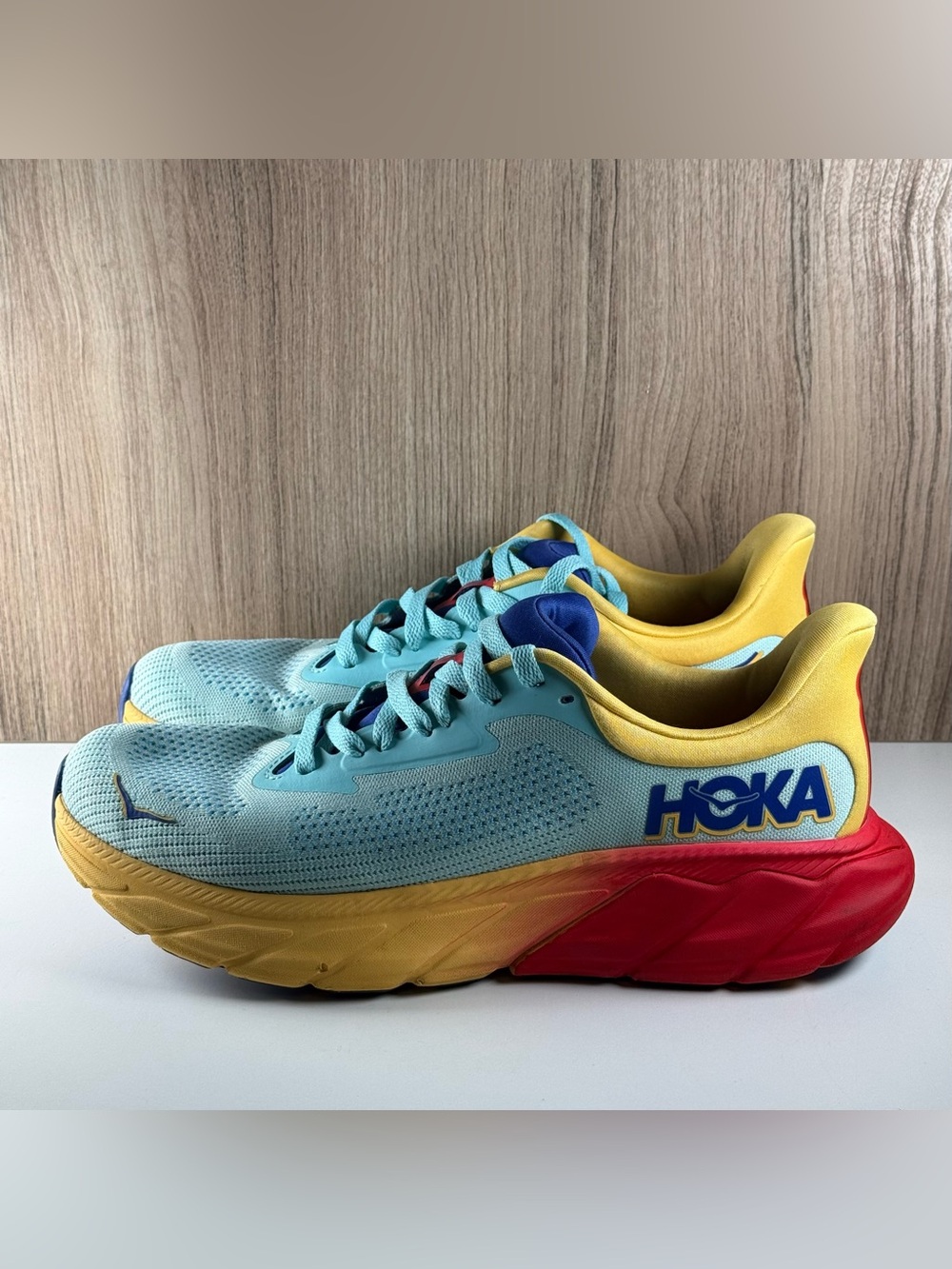 Hoka One One Arahi 7 Cloudless Poppy Running Shoes 1147850 CSPP Men’s Size 9 D - Picture 3 of 9